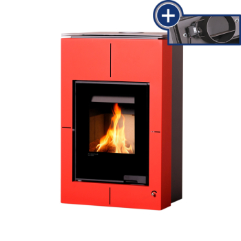 Krbová kamna AQUAFLAM VARIO ® SAPORO 11/5kW červená, elektronická regulace