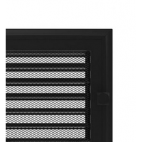 Kratki mřížka Oskar černá lakovaná 17x17 s žaluzií