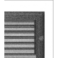 Kratki mřížka Oskar černo-stříbrná lakovaná 22x22 s žaluzií