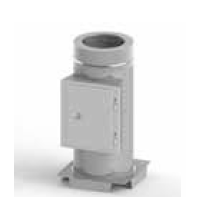 Dvířkový díl se základovou deskou a spodním odtokem kondenzátu KS403 130 mm (síla plechu 1,0 mm + izolace 32 mm)