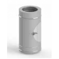 Komínový díl s kontrolním otvorem KS409 300 mm (síla plechu 0,6 mm + izolace 32 mm)