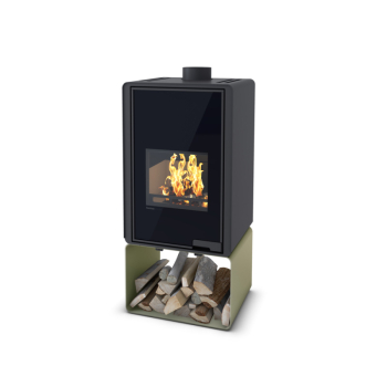 Krbová kamna FLAMINGO DELUXE ® PENTAI, olivová