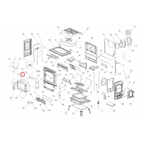 La Nordica - náhradní keramické sklo do dvířek pro kamna ISETTA