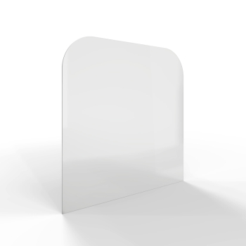 Sklo pod kamna - FLAMINGO Oblouk 1000x1000 mm / 2xR200 / 6 mm