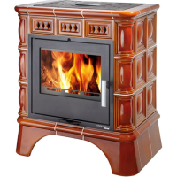 HAAS+SOHN - MATERA s výměníkem - černá, kachle medovník