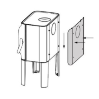 Jotul - konvekční štít pro F 305 kamna - bílý smalt