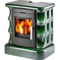 HAAS+SOHN - MANTA - černá, zelená kachle, kachlový top+sokl