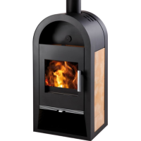 HAAS+SOHN - NIVALA s výměníkem - barva černá, béžová dlažba, zlaté kování