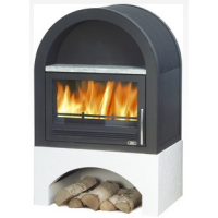 ABX GRUNT s teplovodním výměníkem - černý plech, včetně soklu