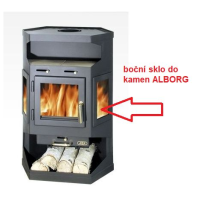 ABX - boční sklo do kamen ALBORG