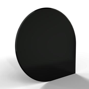 Sklo pod kamna - FLAMINGO Kapka 1100x1100 mm, černé, fazeta / 6 mm