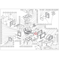 Jotul - táhlo na vzduch F 500 ECO, klička a šroub