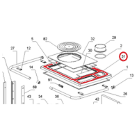 La Nordica - náhradní litinový rám kolem plotny - Rosetta, Regina 350