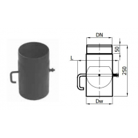 Karl Komínová klapka pro krbová kamna, průměr 120mm (síla 2mm) - černá