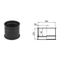 Karl Dvoustěnná zděř, průměr 120mm (síla 2mm) - černá
