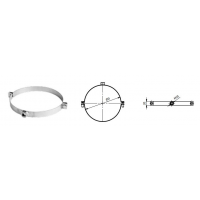 Karl Objímka kouřovodu se závitem pro čidlo spalin, průměr 180mm (síla 2mm) - černá