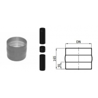 Karl Spojka rour samec-samec, průměr 160mm (síla 2mm) - černá