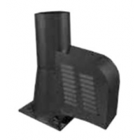 Karl M500 komínový ventilátor, čtvercová podstava, průměr 150mm - černá