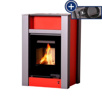 Krbová kamna AQUAFLAM VARIO ® LEND 11/7kW červená, elektronická regulace