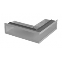 Karl ventilační otvor s montážním rámem - rohový, 500 x 700 x 70mm - černá