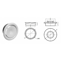 Karl ventilační otvor - Talířový ventil (Anemostat), průměr 150mm