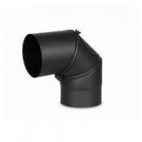 Morafis koleno s čistícím otvorem 0-90°/ 120mm (síla 1,5mm) - černá