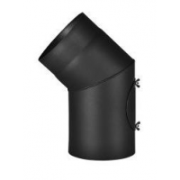 Morafis koleno s čistícím otvorem 45°/ 150mm (síla 1,5mm) - černá