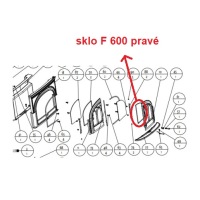 JOTUL - sklo F 600 pravé 242x297 mm