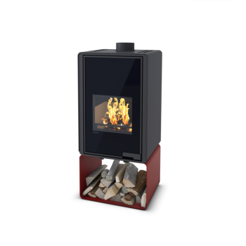 Krbová kamna FLAMINGO DELUXE ® PENTAI, červená