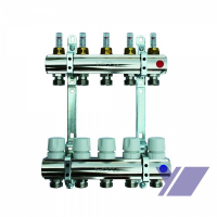 Rozdělovač BIANCHI CR323-3 pro podlahové vytápění, niklovaný - 150mm