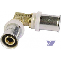 Lisovací koleno 90° pro vícevrstvé trubky Pex-al-pex COMISA průměr 20mm